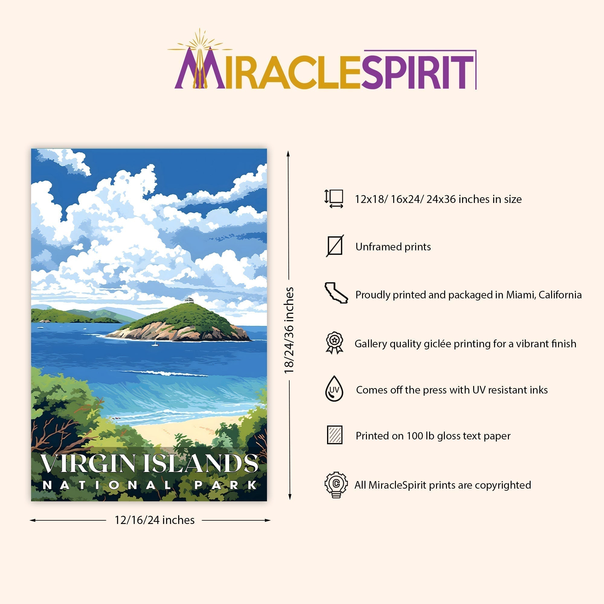 Virgin Islands National Park, National Parks Wall Poster