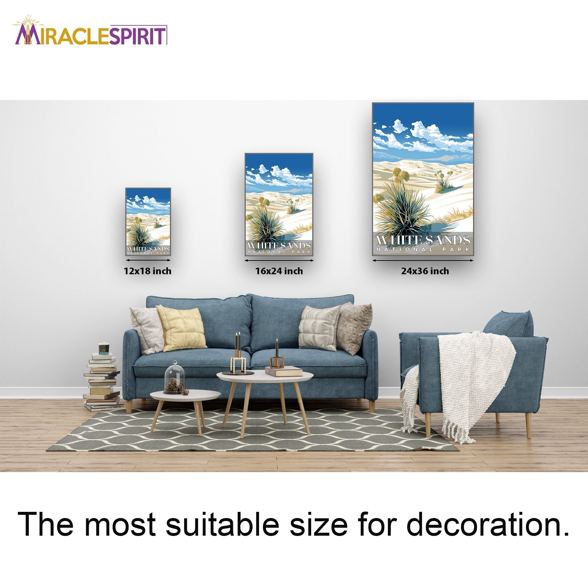 White Sands National Park, National Parks Wall Poster