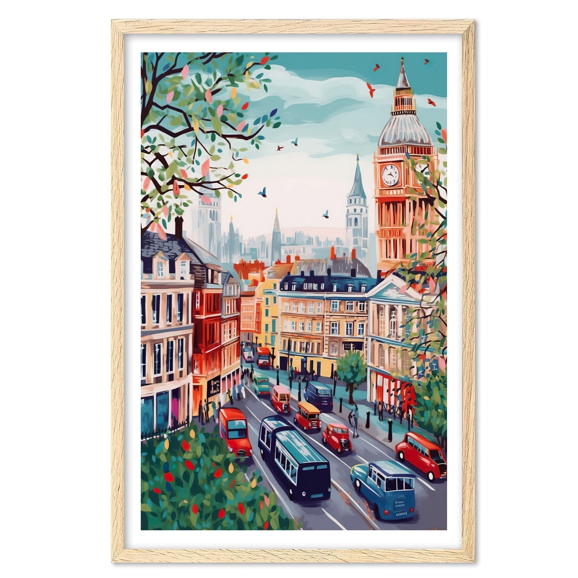 London Art Print, Travel Print, Travel Poster, Travel Gift, Housewarming Gift (UNFRAMED)