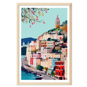 Amalfi Coast Art Print, Travel Print, Travel Poster, Travel Gift, Housewarming Gift (UNFRAMED)