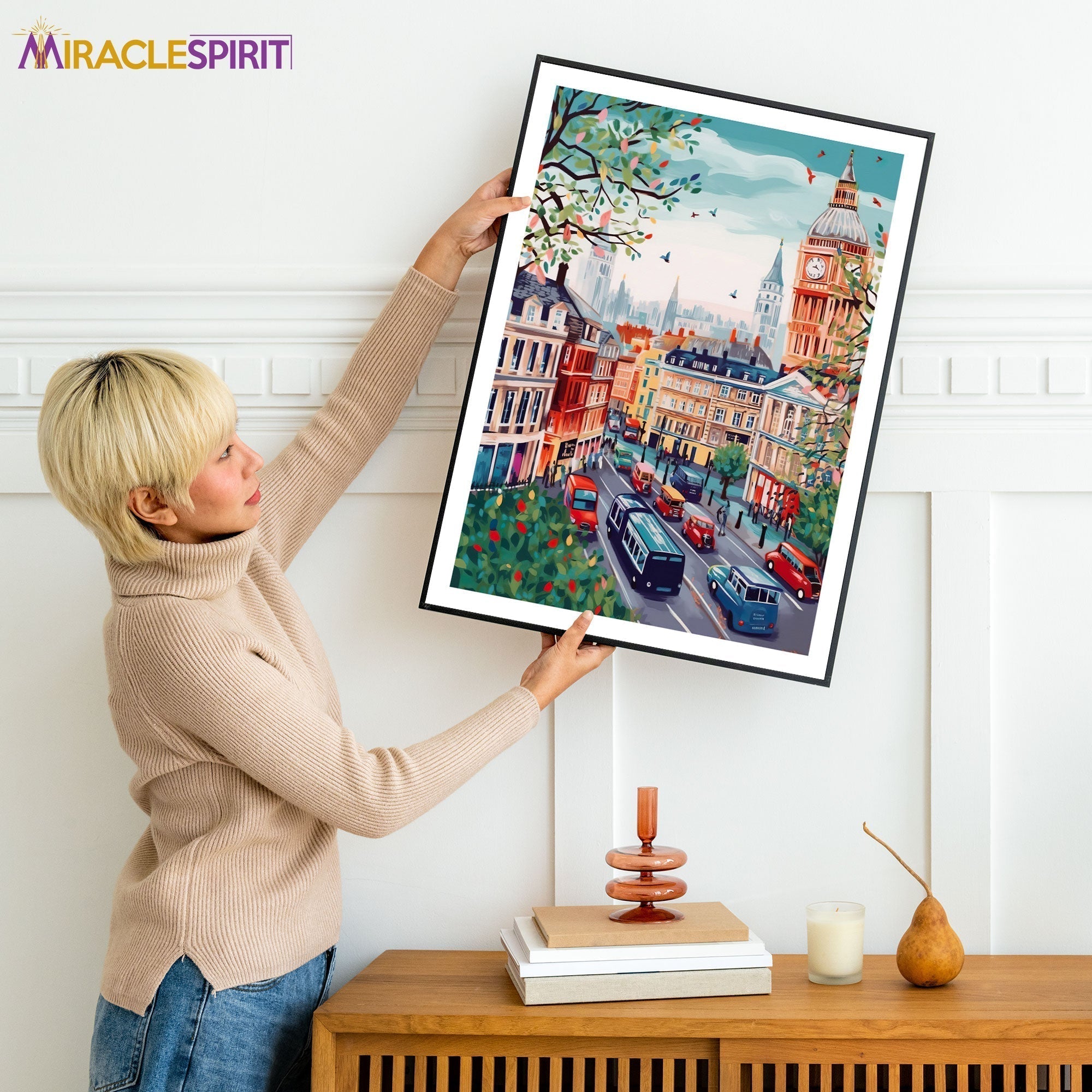 London Art Print, Travel Print, Travel Poster, Travel Gift, Housewarming Gift (UNFRAMED)