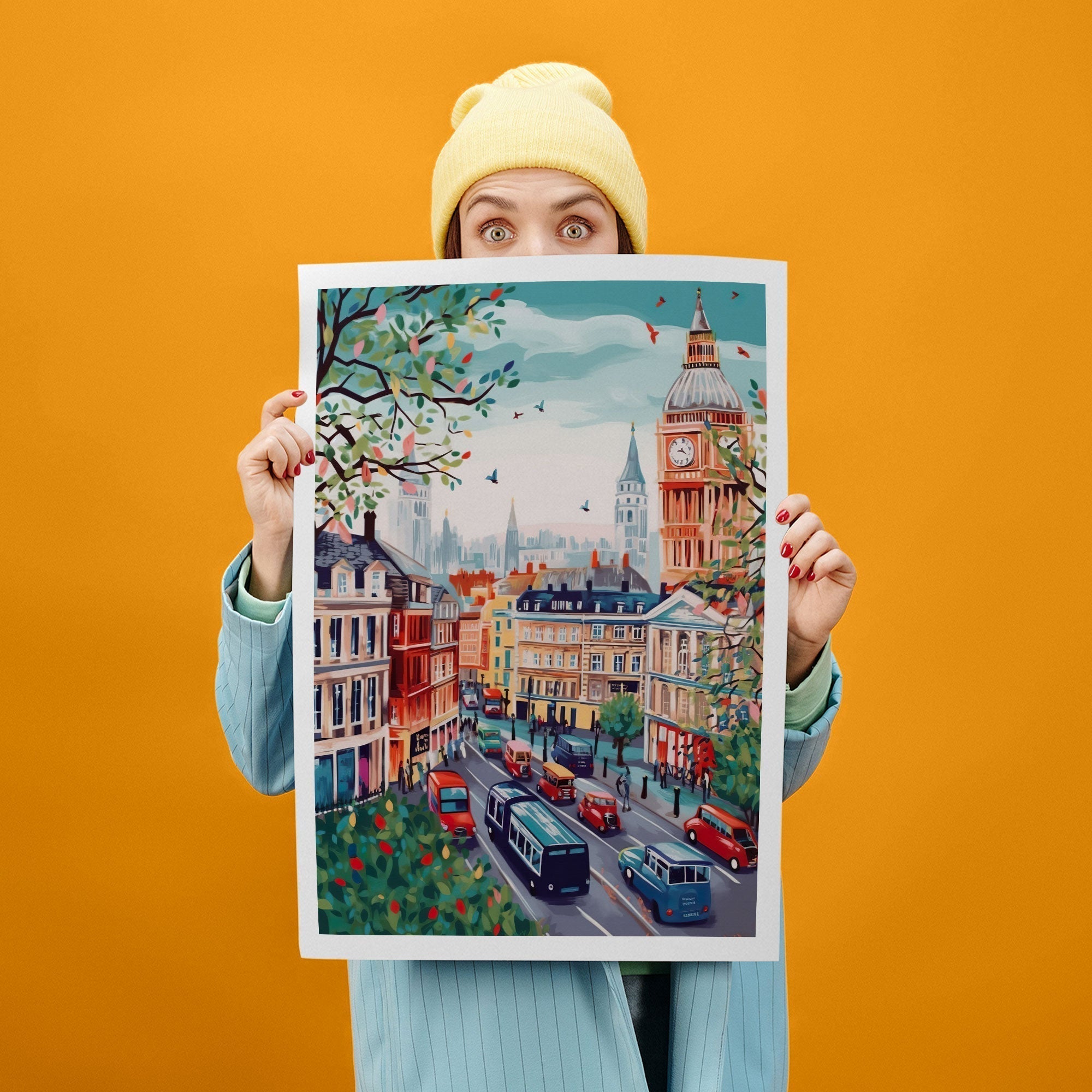 London Art Print, Travel Print, Travel Poster, Travel Gift, Housewarming Gift (UNFRAMED)